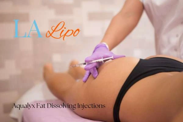 Woman having fat dissolving injections Stourport-on-Severn on thighs