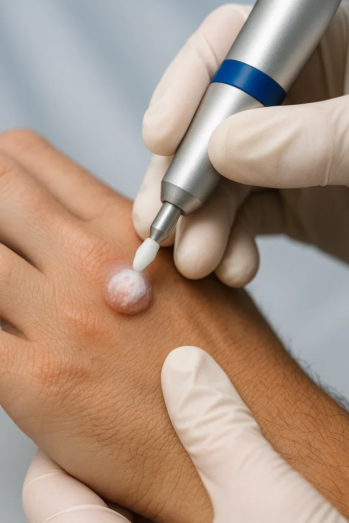 example of wart removal Stourport-on-Severn using cryopen