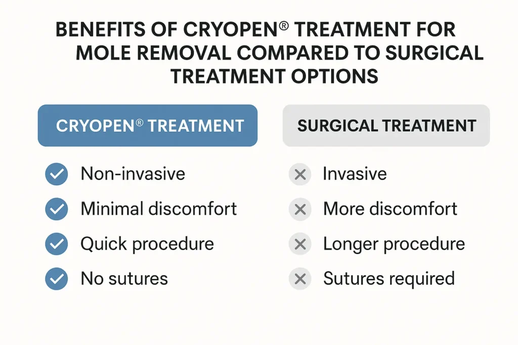 Benefits of facial mole removal Stourport-on-Severn - call our team today to book a consultation